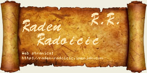 Raden Radoičić vizit kartica